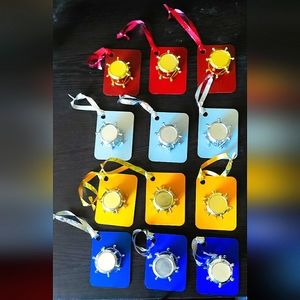 NEW 12-Piece Little Drummer Boy Handcrafted Christmas Ornaments Set! 4 Sets of 3